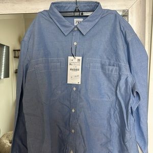 Brand new men’s Zara relaxed fit long sleeve button down